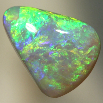 SOLID SEMI BLACK OPAL Neon orange and green over purple blue. SEE VIDEO